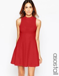 Платье с высоким воротом ASOS TALL - Красный