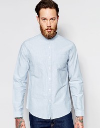 Голубая классическая оксфордская рубашка с воротником на пуговице ASOS
