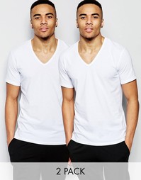 Комплект из 2 футболок слим с круглым вырезом Calvin Klein - Белый