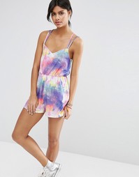 Ромпер с блестящим принтом и лямками ASOS - Мульти