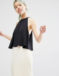 Топ с высокой горловиной Monki - Черный