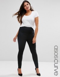 Черные леггинсы без застежки ASOS CURVE - Черный