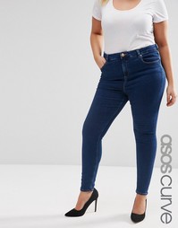 Выбеленные джинсы скинни цвета индиго ASOS CURVE Ridley