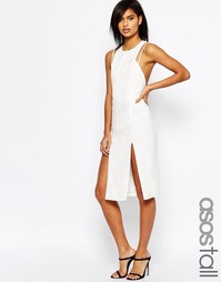 Платье-футляр миди из крепа с двойными бретельками ASOS TALL