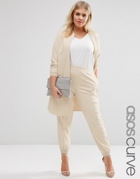 Строгие джоггеры ASOS CURVE Luxe - Кремовый