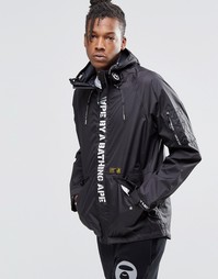 Двухслойная куртка с капюшоном AAPE By A Bathing Ape - Черный