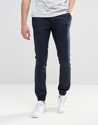 Супероблегающие темно-синие спортивные брюки ASOS - Темно-синий