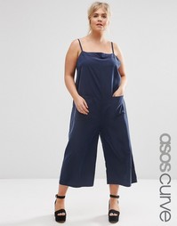 Комбинезон на бретельках с юбкой‑шортами и карманами ASOS CURVE