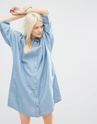 Джинсовое oversize‑платье Monki - Синий