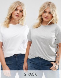 2 футболки ASOS CURVE Ultimate Easy
