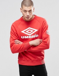 Свитшот с большим логотипом Umbro - Красный