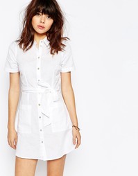 Льняное платье-рубашка ASOS - Белый