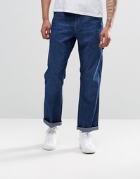 Синие прямые джинсы с карманами ASOS - Умеренный синий