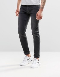 Черные выбеленные джинсы скинни из денима плотностью 12,5 ASOS