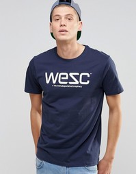 Футболка с логотипом WeSC - Темно-синий