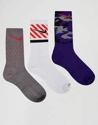 3 пары разноцветных носков Nike SX4966-950 - Мульти
