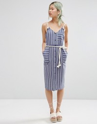 Полосатый сарафан на бретельках ASOS - Мульти