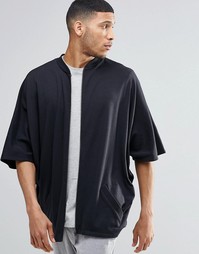 Трикотажная куртка‑пилот в стиле oversize с короткими рукавами ASOS