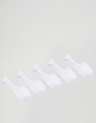 5 пар носков из вафельного трикотажа ASOS - Белый