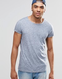 Меланжевая футболка Jack &amp; Jones Premium - Темно-синий