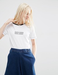 Футболка с принтом ASOS - Белый