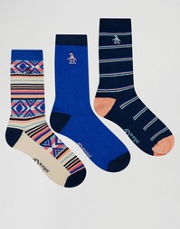 Комплект из 3 пар носков Original Penguin - Синий