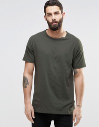 Футболка с круглым вырезом и заниженной линией плеч Only & Sons