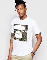 Базовая футболка с камуфляжным принтом AAPE By A Bathing Ape - Белый