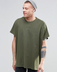 Футболка-oversize цвета хаки ASOS - Военный зеленый