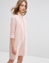 Цельнокройное платье с хлястиками ASOS - Розовый