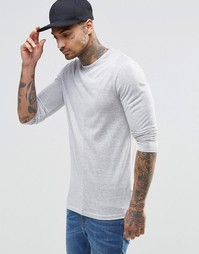 Полупрозрачный удлиненный лонгслив ASOS - Серый