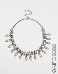 Ожерелье-чокер ASOS CURVE Late Night - Серебряный