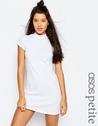 Цельнокройное платье‑трапеция с высокой горловиной ASOS PETITE - Белый