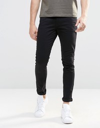Черные супероблегающие брюки с 5 карманами ASOS - Черный