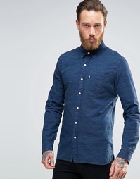 Меланжевая рубашка цвета индиго на пуговицах с одним карманом Levi's S Levi's®