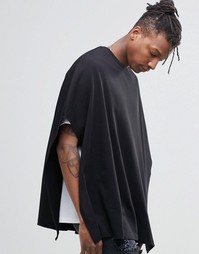 Свободный черный кейп из плотной ткани ASOS - Черный