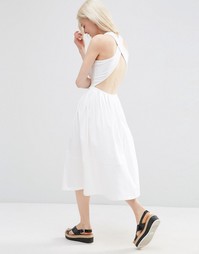 Приталенное платье миди ASOS - Белый