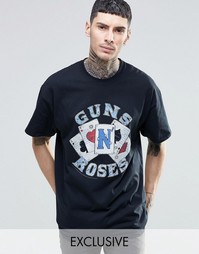 Oversize-футболка с принтом Guns N Roses Reclaimed Vintage - Черный