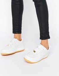 Кожаные кроссовки с перфорацией Nike Air Force 1 07 Prm - Белый