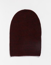 Бордовая шапка-бини ASOS - Burgundy