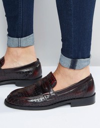 Бордовые кожаные лоферы ASOS - Burgundy