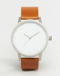 Часы с кожаным ремешком SWCO Kent - Рыжий Simple Watch Company