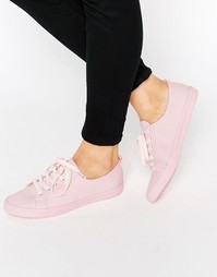 Парусиновые кроссовки на шнуровке ASOS DAGNALL - Розовый