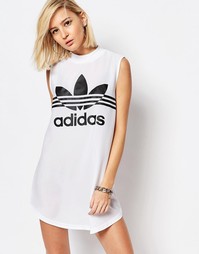 Платье-туника с высокой горловиной и логотипом adidas Originals