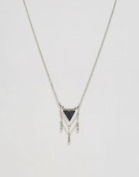 Ожерелье с треугольной подвеской ловец снов ASOS - Черный