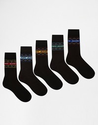 Комплект из 5 пар носков Pepe Jeans - Черный