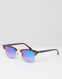 Солнцезащитные очки‑клабмастеры с зеркальными стеклами Ray-Ban 0RB3016