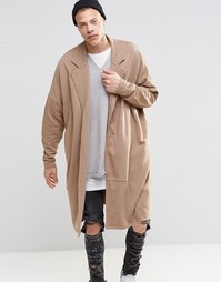 Длинный свободный жакет ASOS - Бежевый