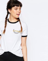 Футболка с вышивкой ASOS - Белый