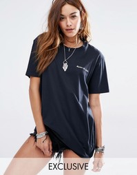 Oversize-футболка бойфренда с вышивкой надписи Reclaimed Vintage